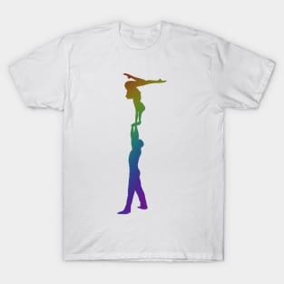 A mixed pair doing yogi T-Shirt